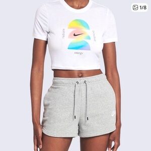 Nike White Crop Tee Radiate Positive Energy